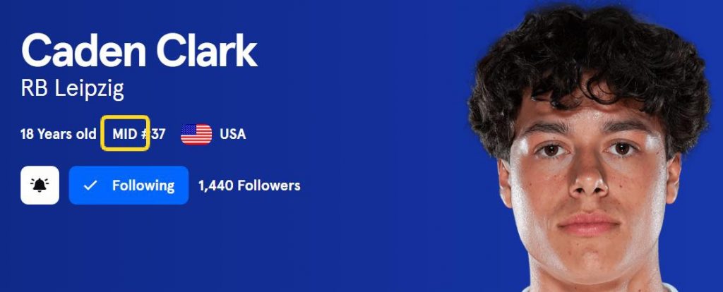 選手詳細ページ|ポジションの場所